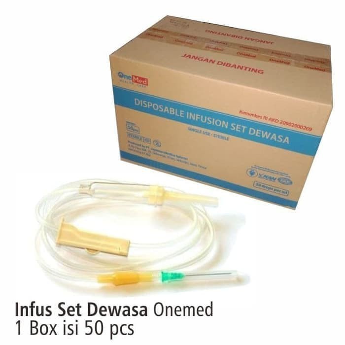 Infuset Dewasa Onemed / Infusion set / Selang Infus