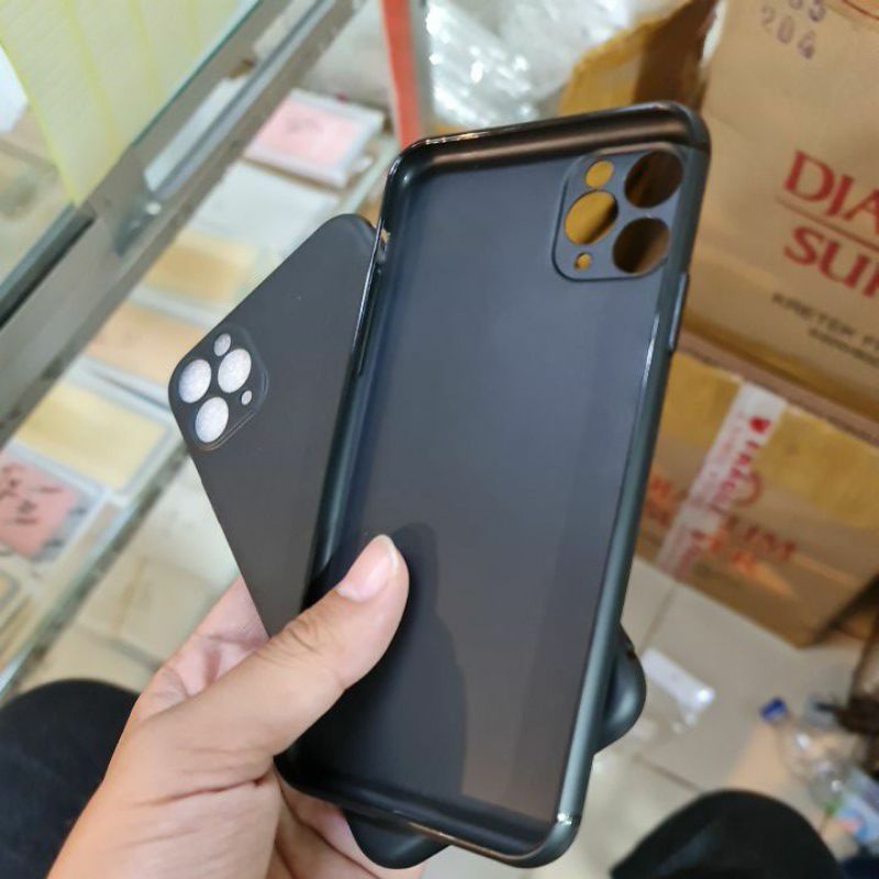 IPHONE 11 11 PRO 11 PRO MAX CASE SOFTCASE SLIM BLACK PREMIUM CASE 3D CAMERA SILIKON HITAM CASE PELINDUNG KAMERA 11 PROMAX