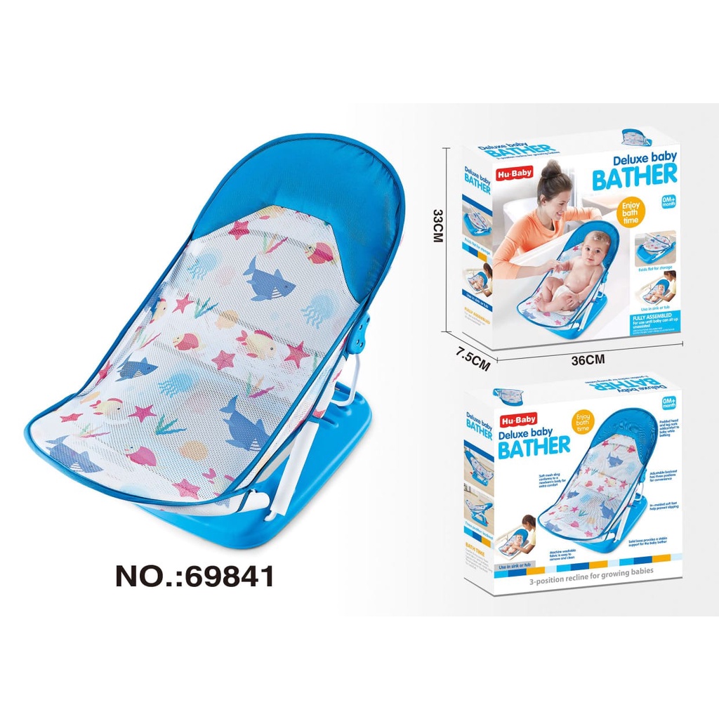 Infant Seat/ NEW Baby Bather /Bouncer Tempat Duduk Bayi Mastela /Space Baby-Ocean BIRU BATHER