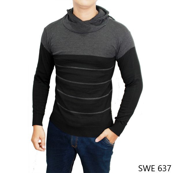 Sweater Pria Elegan Rajut Kombinasi Warna – SWE 637