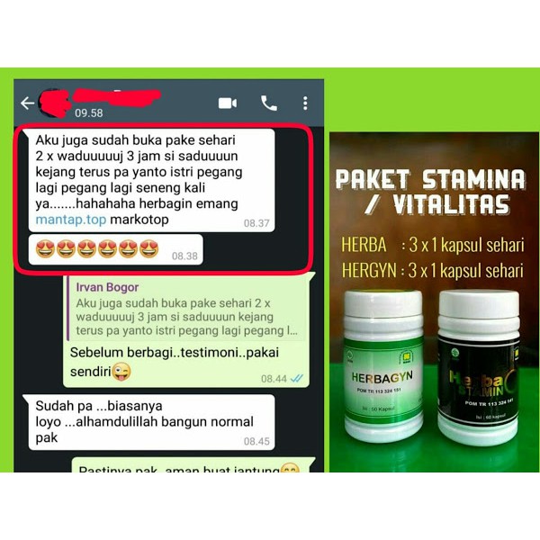 PAKET HERBAL SUPLEMEN PENAMBAH STAMINA & VITALITAS PRIA