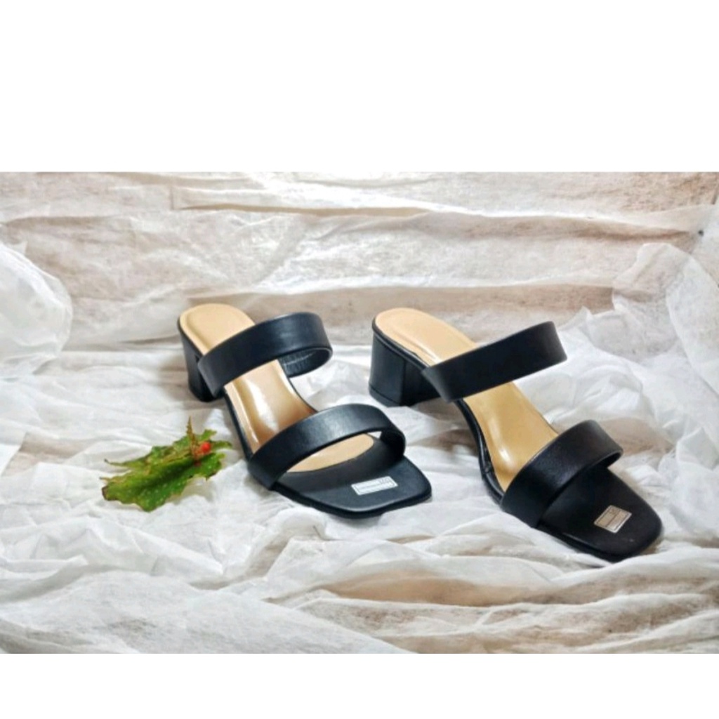 sandal wanita sandal murah ban 2 hak tahu 5cm