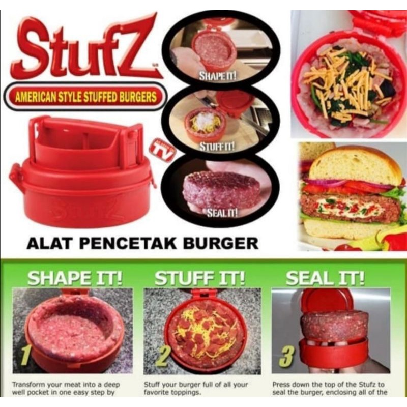 Alat cetakan burger stufz stufed burger maker