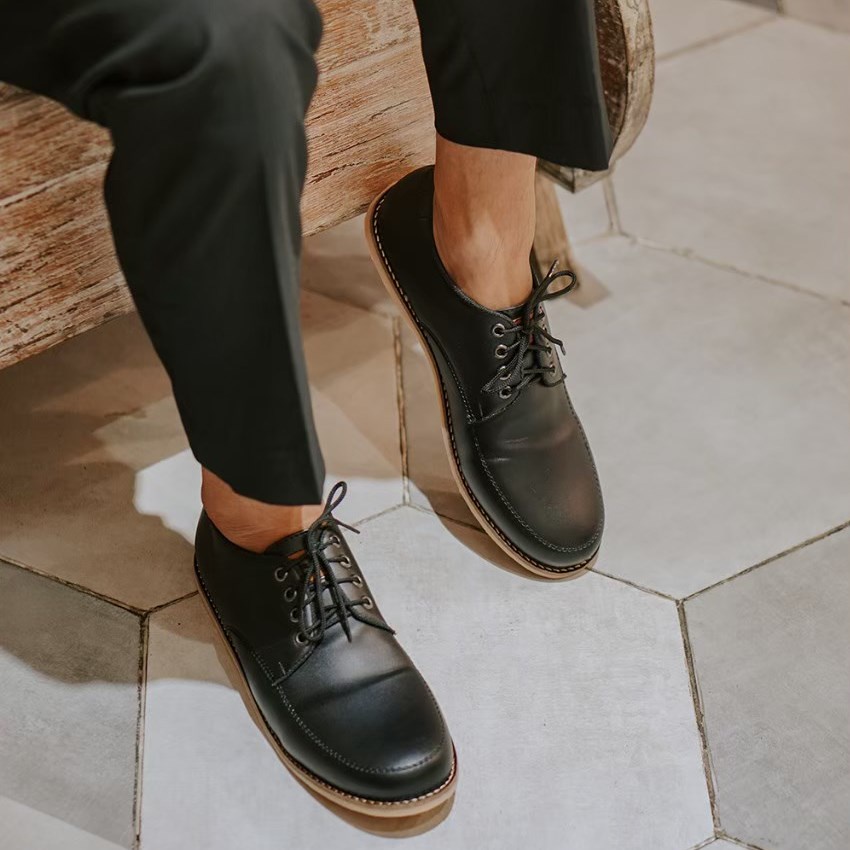 GAIN BLACK ORIGINAL x JOEY Sepatu Formal Hitam Tali Pria Pantofel Kerja Kantor Dinas Resmi Guru Kantoran Wisuda Kuliah Pesta Pernikahan Kondangan Nikah Undangan Wedding Modern Oxford Casual Derby Semi Kulit Premium JYF Footwear Keren Terbaru Kekinian