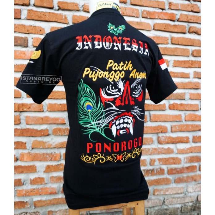 KAOS BUJANGGANONG / KAOS GANONG / KAOS GAMBAR GANONG / KAOS BORDIR BUJANGGANONG / KAOS REOG