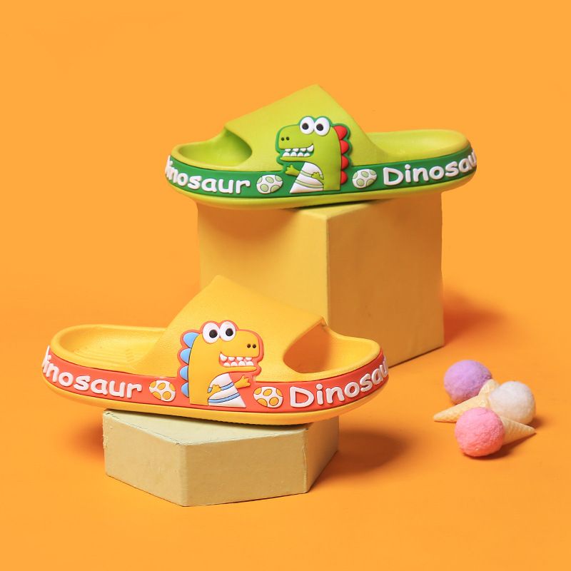 [littlecrab] Sandal Anak Dinosaur Telur Dino Sandal Dino Samping Colorful Kids Sandal High Quality Biru Kuning Hijau Pink Dinosaurus Telur Lucu Unik Sandal Selop Anak Berkualitas Anti Slip Korean Style