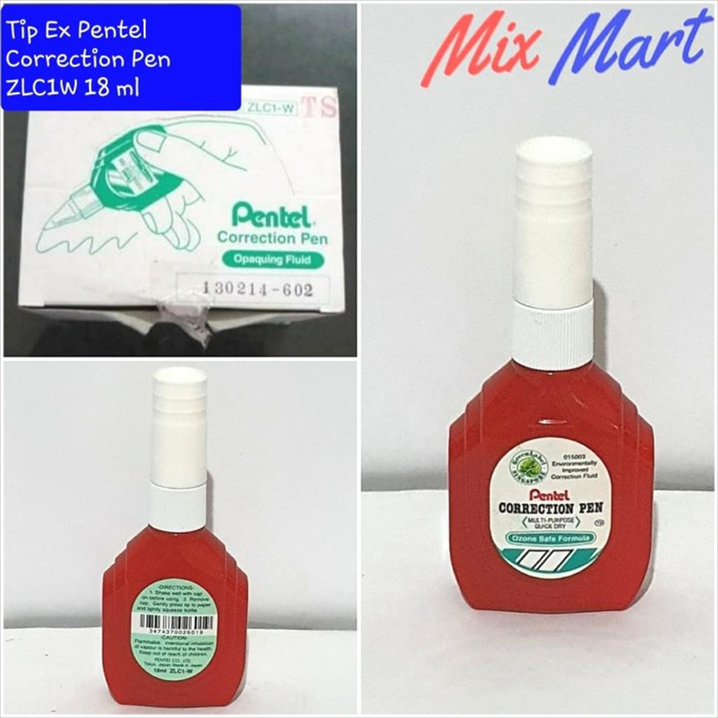 

Tip Ex Cair Pentel Correction Pen ZLC 1 W 18 ml