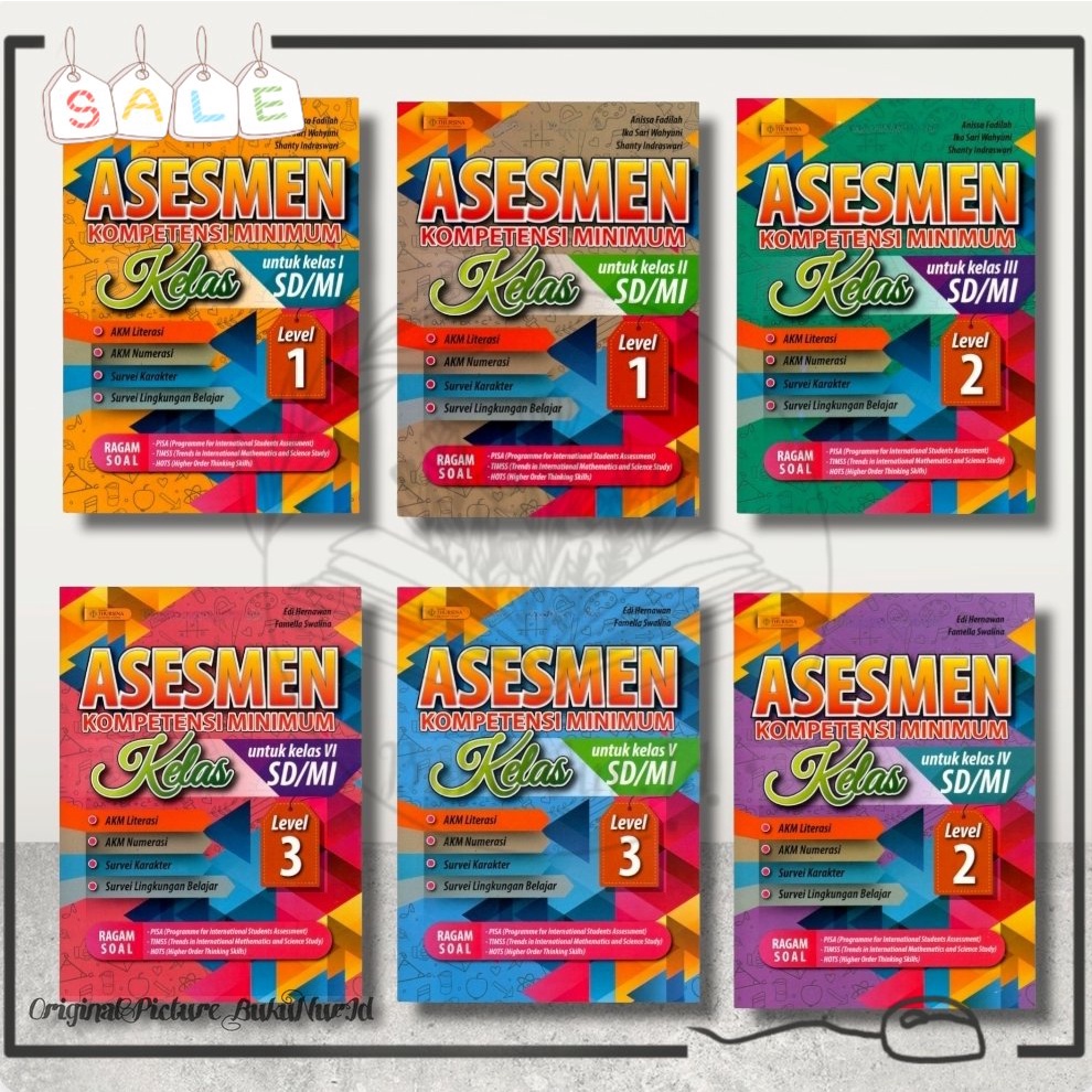 Buku Asesmen Kompetensi Minimum ( Akm ) Kelas 1.2.3.4.5.6. SD Penerbit Thursina Mediana Utama - 100%