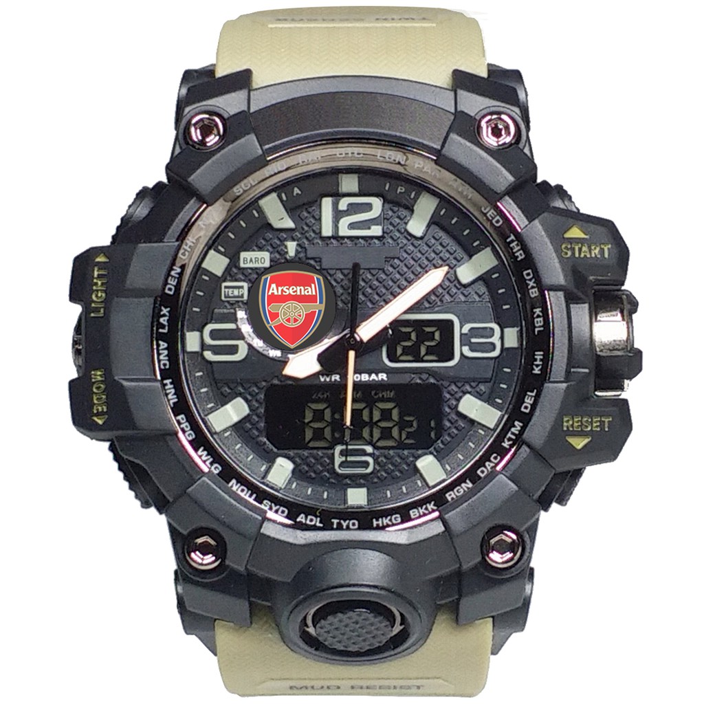 (Istimewa Bossque) Jam ARSENAL Double Time Tali Cream (Exclusive)