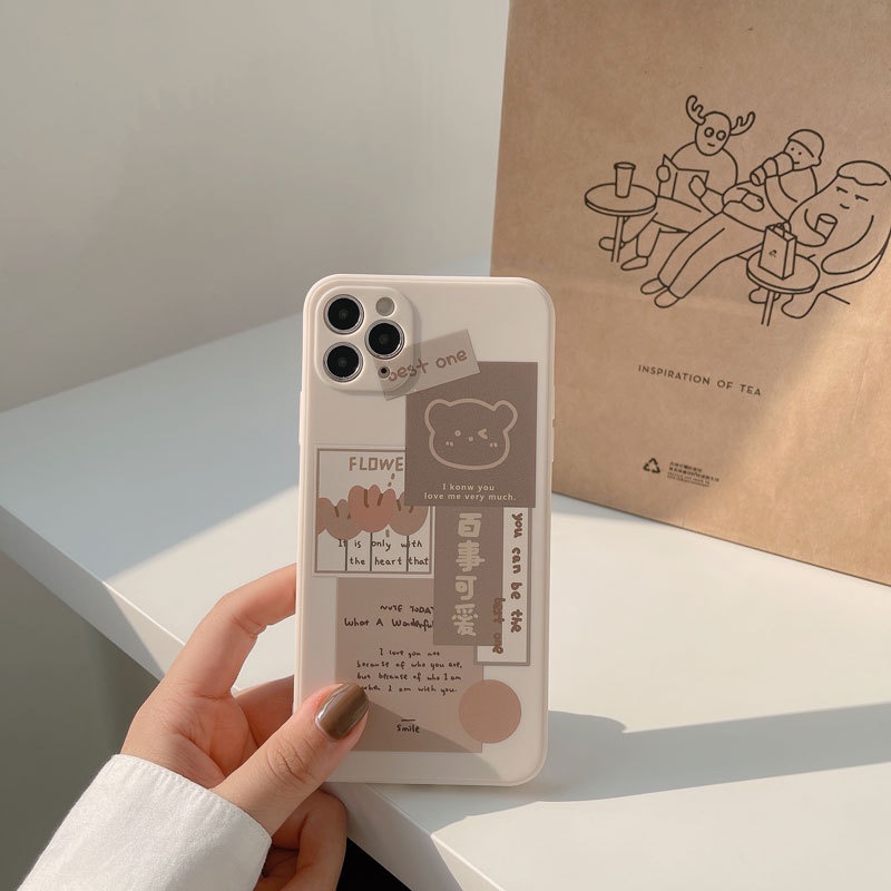 Soft Case Oppo A76 A16 A95 A55 A12 A15 A74 Reno 7 6 5F 5 A54 A35 A94 A92 A9 A5 A12e A52 A16K A53 A31 A1K A5s Motif Beruang-Y2