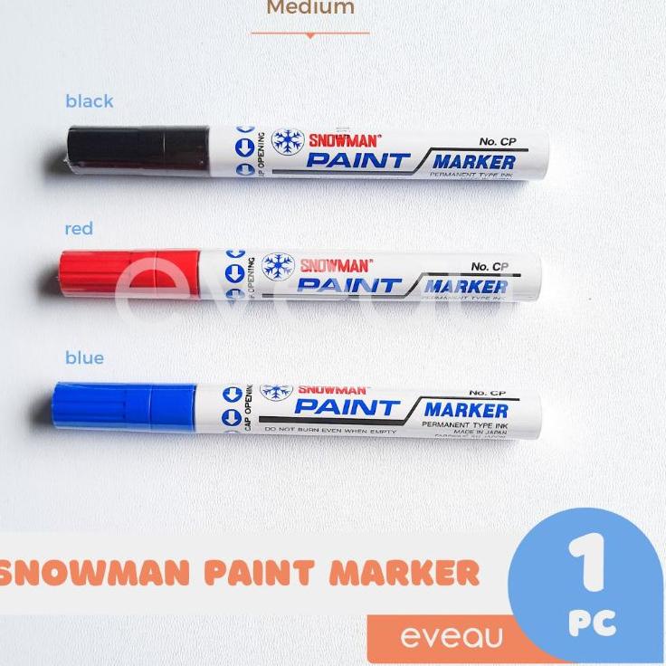 

Kualitas Import Spidol Snowman Paint Marker Gold Silver White Putih Permanen Extra Fine Medium Akril