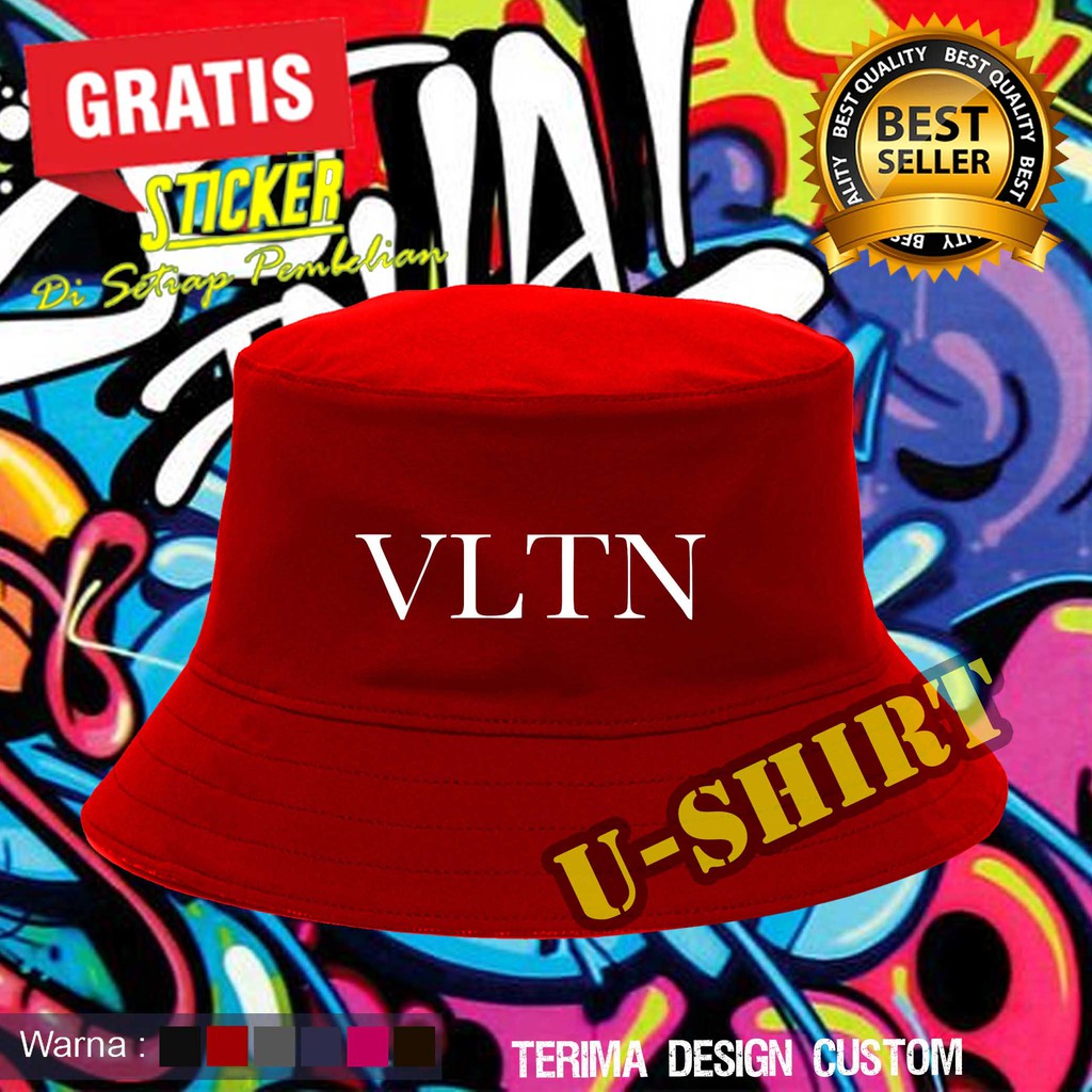 TOPI BUCKET VLTN MURAH TERBARU PRIA&WANITA DISTRO U-SHIRT