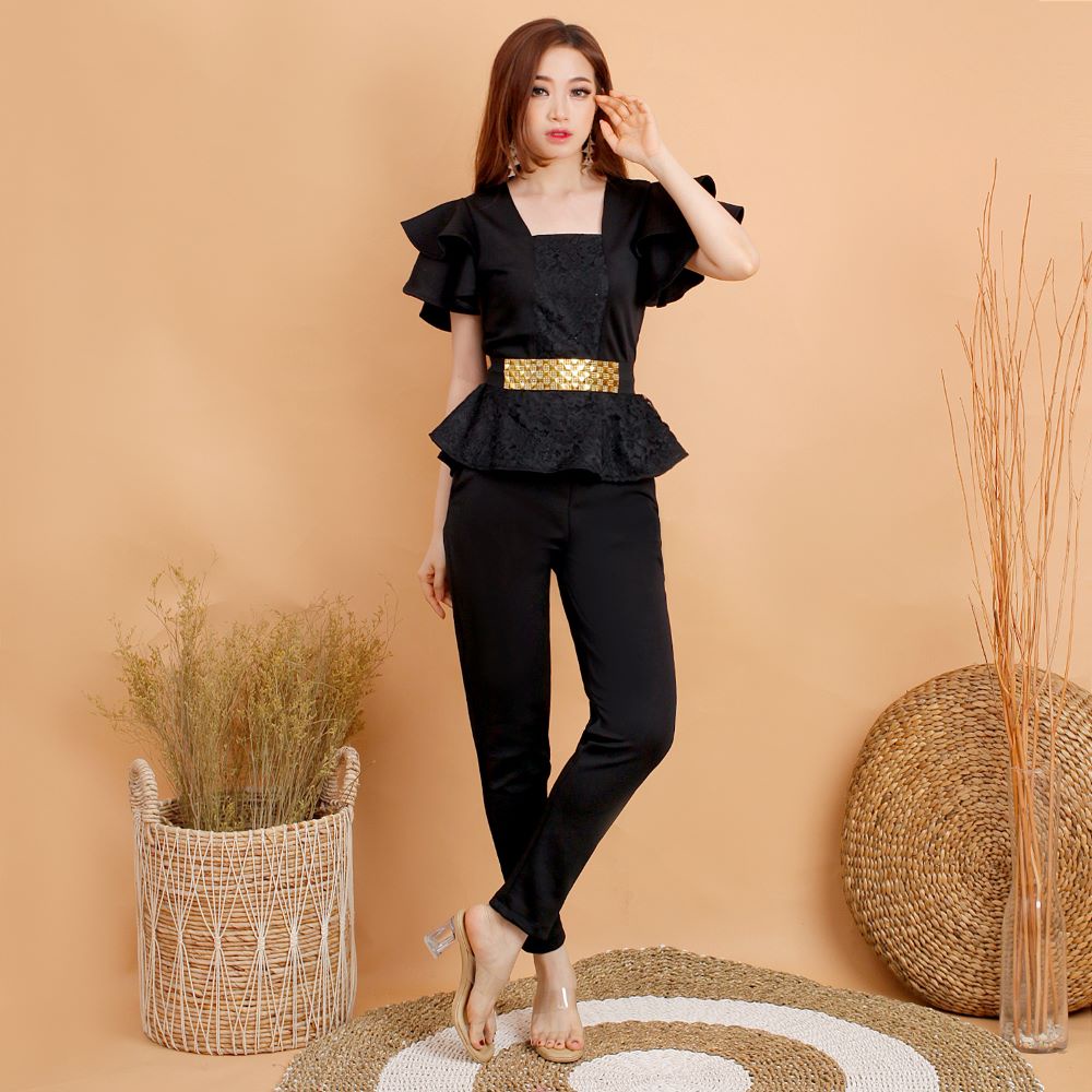 #fashion wanita #049 , STELAN SCUBA IMPORT PREMIUM KOMBINASI BRUKAT GLITER FREE BELT