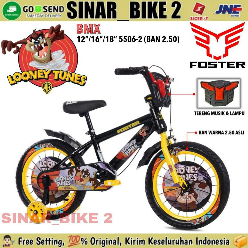 Sepeda Bmx Anak Laki Ukuran 12,16 &amp; 18 Inch FOSTER 5506-2 LOONEY TUNES