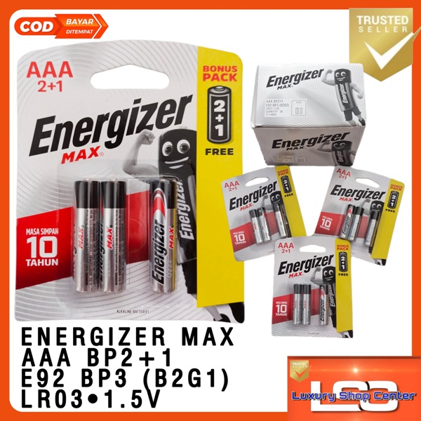 Baterai ENERGIZER MAX Pack 2+1 AA (A2) AAA (A3) isi 3 pcs