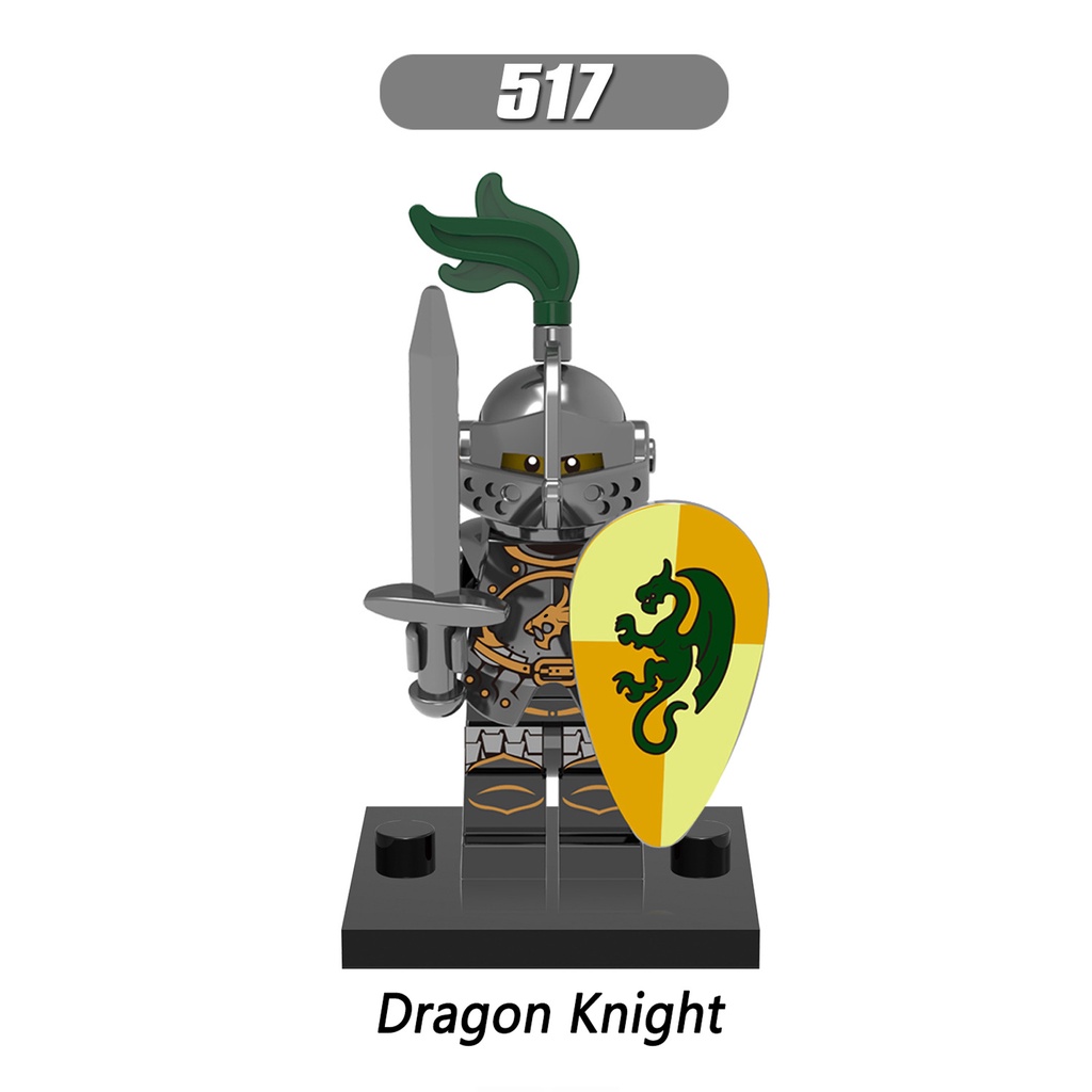 Xh0148 Mainan Action Figure Minifigures Dragon Kingdoms Heroic Evil Knight Dragon Archer