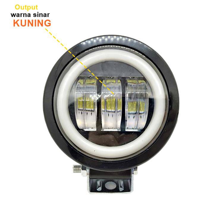 lampu tembak K30 3 MATA 30 Watt bulat sinar KUNING merk ICC WARNA KUNING