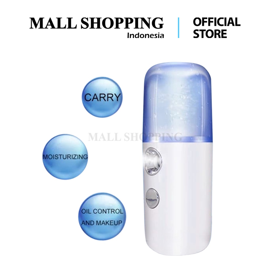 (COD) Nano Spray Wajah Glowing Portable USB Face Mist Sprayer Pelembab Wajah / Perawatan Wajah MALL SHOPPING