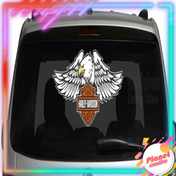 Stiker Mobil Cutting Sticker Kaca Belakang Mobil HARLEY DAVIDSON