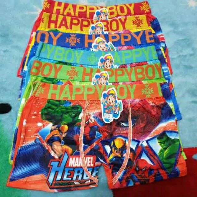 Celana dalam boxer anak laki happy boy / uk M L XL