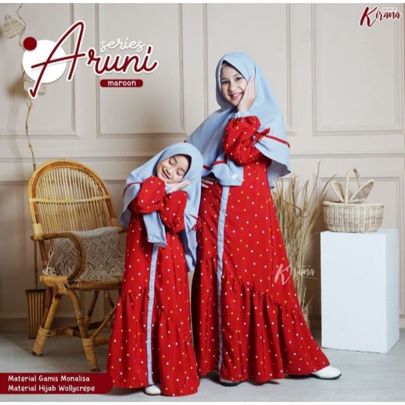 [ ARUNI ] By House of Kirana gamis Aruni baju polkadot gamis anak motif polka lucu cantik gamis anak