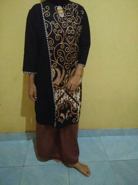 Wow Kece Dress Tunik Batik Santika Kombi Alila Cocok Buat Kerja Kantor