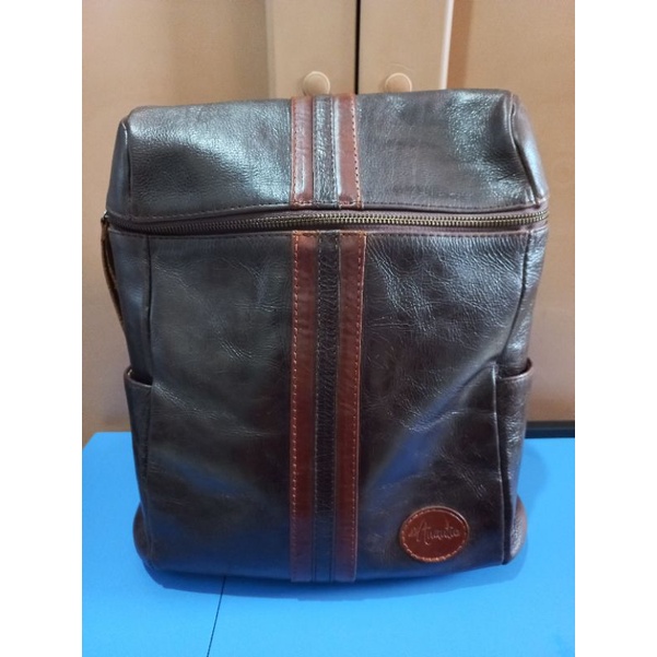 Preloved tas ransel kulit asli