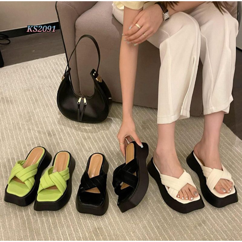 [NEW] KANOSUE SLOP WEDGES CASUAL KS2091 IQ #Realstock