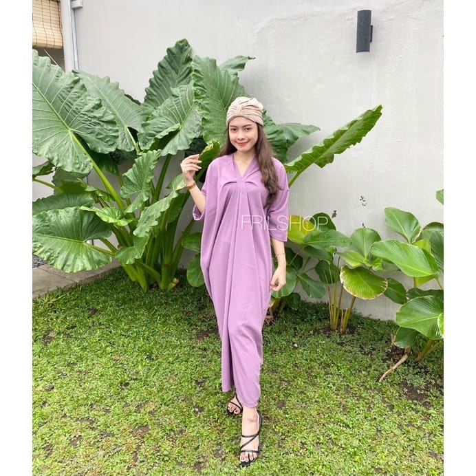 KIRANAOFFICIAL - ( COD ) KAFTAN DRESS CRINKLE AIRFLOW