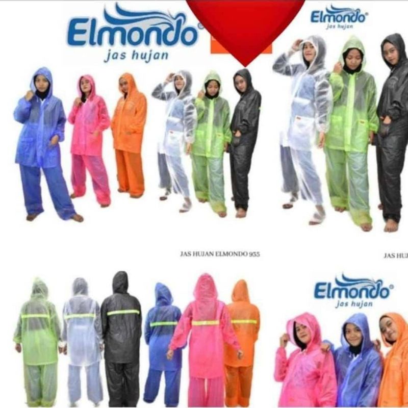 Jas Hujan Elmondo / Jas Hujan Setelan Elmondo Murah Tebal Berkualitas