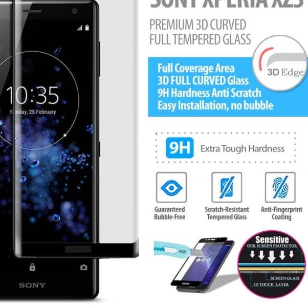     sony xperia xz3   premium 3d curved full tempered glass    