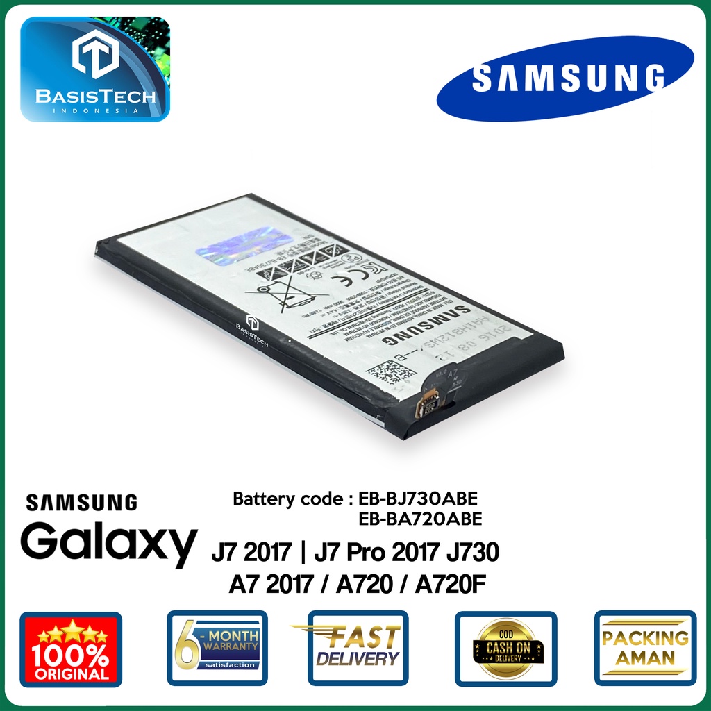 BATERAI SAMSUNG J7 2017 - J7 PRO 2017 J730 - A7 2017 A720 A720F - EB-BJ730ABE - EB-BA720ABE - ORI