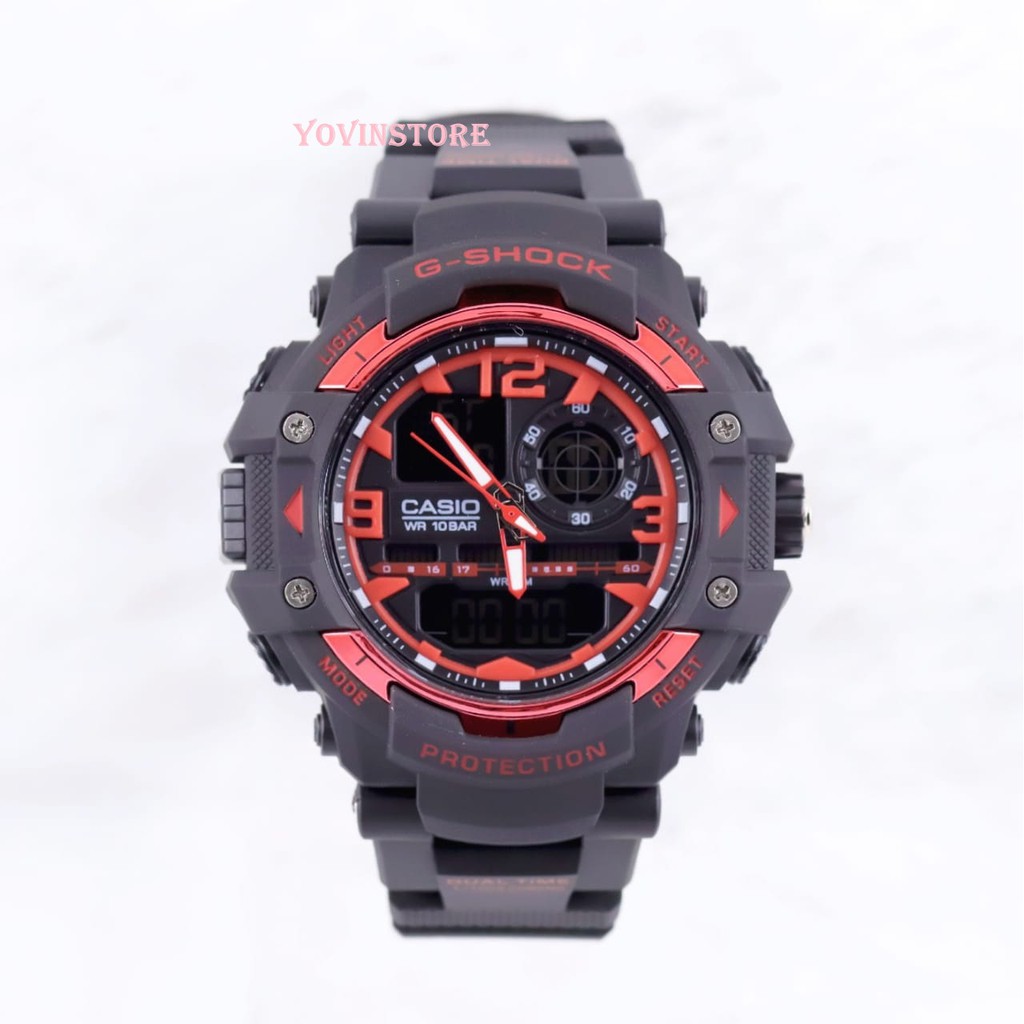 Jam Tangan Pria Gshock Casio Gwn8600 Hitam Merah