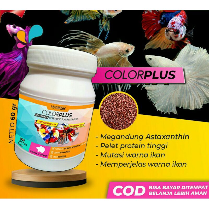 COLORPLUS Pelet Ikan Cupang Guppy