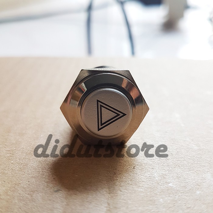 Jual Saklar Switch Waterproof Push On Off Metal Logo Segitiga Hazard ...