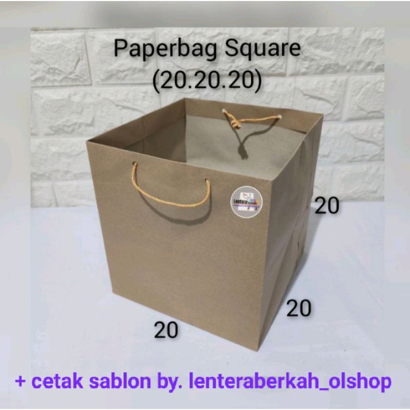 

Paperbag SQUARE Custom ( 20x20x20)