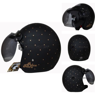 Helm Bogo Jpn Retro Hijau Army Dop | Shopee Indonesia