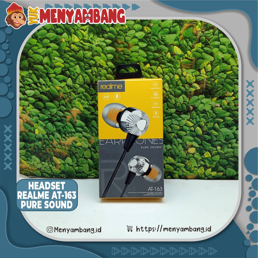 41321 | HF-Realme AT-163 | Headset Stereo Earphone Pure Sound AT-163