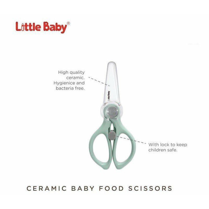 Little Baby Ceramic Baby Food Scissors with Case Gunting Pemotong Makanan Bayi Keramik