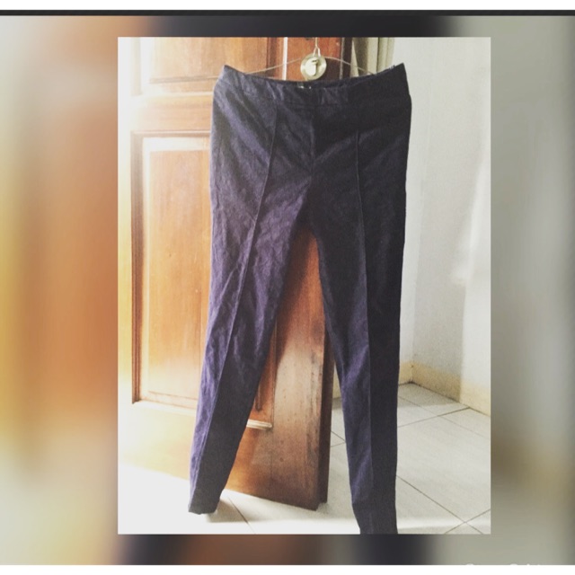 Celana by the executive navy motif bunga (preloved)