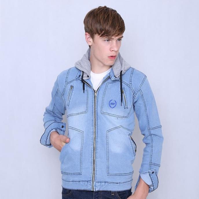 BEXFH JAKET DENIM JEANS HOODIE DISTRO LAKI-LAKI COWOK DEWASA REMAJA khusus87 Kualitas Baik