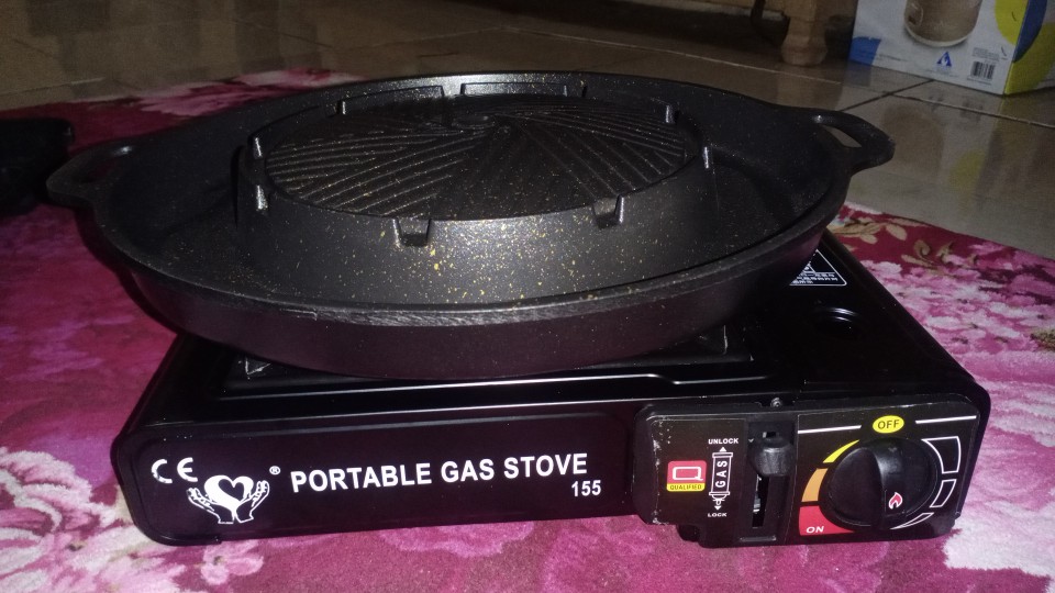 Panci Panggangan Hotpot Shabu 2 In 1  Grill Bbq Hot Pot Steamboat