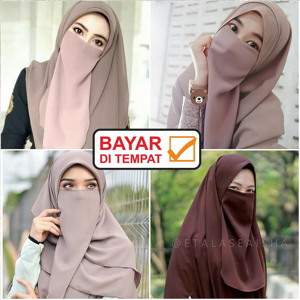 ID. 1C CADAR TALI WOLFIS Premium - Cadar Tali - Niqab - Cadar Niqab