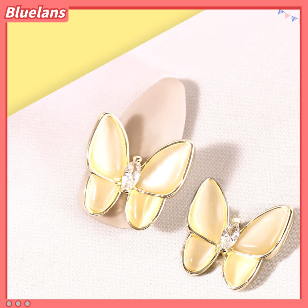 (In Stock) Kacamata Hitam Lensa Warna Warni ♡2pcs Kupu-Kupu Glitter Berlian Imitasi Untuk Dekorasi Nail Art DIY