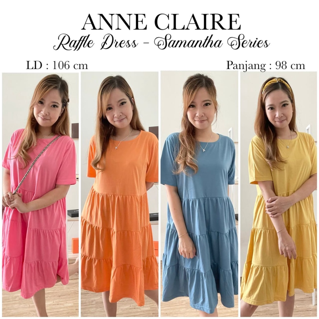 baju tidur wanita dress ruffle anne claire daster anne claire
