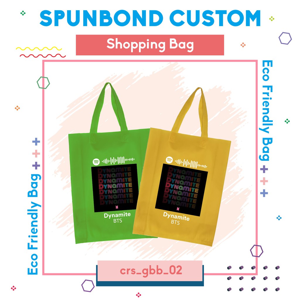 

SHOPPING BAG CUSTOM / GOODIE BAG TEMA KPOP DYNAMITE