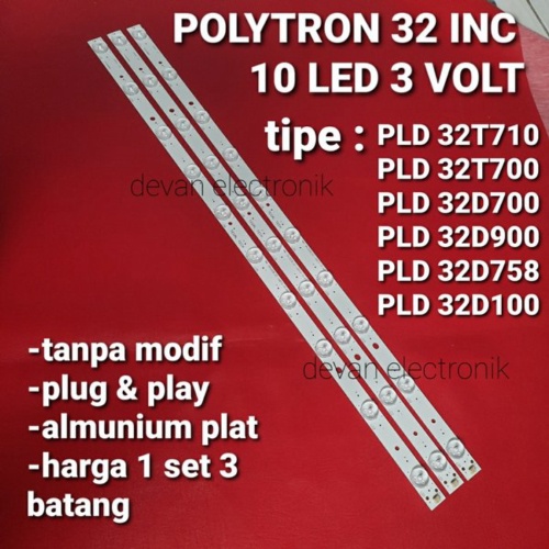 Jual Backlight tv polytron PLD32T710 PLD32T700 Lampu led Backlight tv polytron pld32T710 32t700 orig