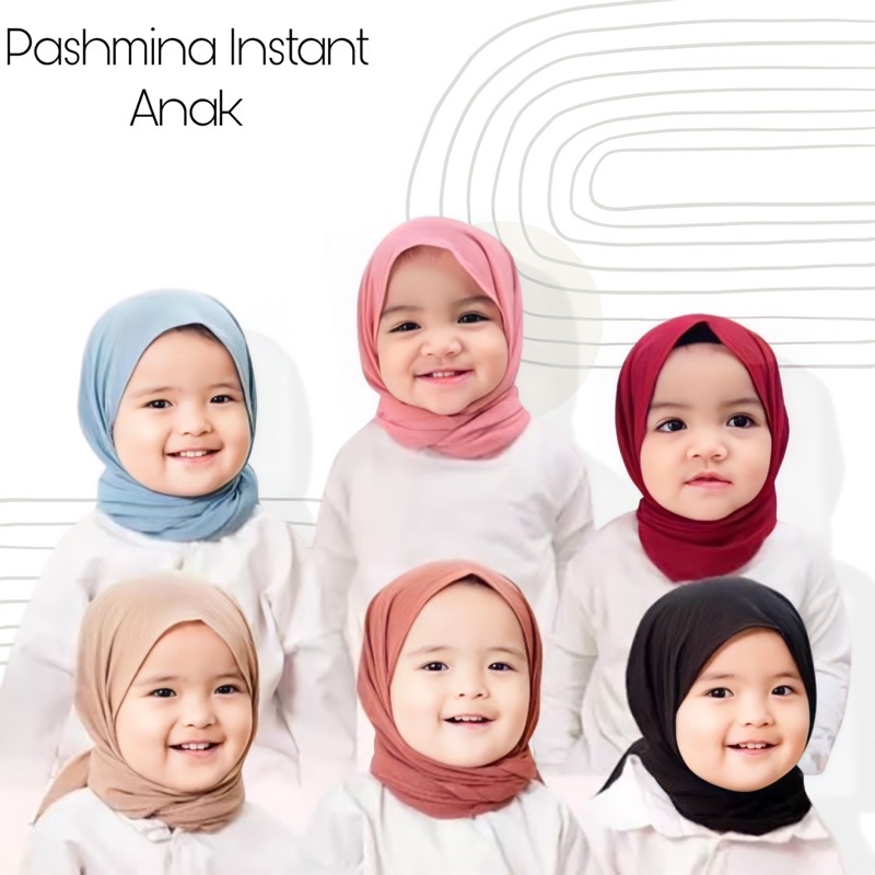 JILBAB SEGITIGA INSTAN ANAK JERSY PREMIUM / PASTAN BALITA/ HIJAB PASHMINA /ALMAIRA