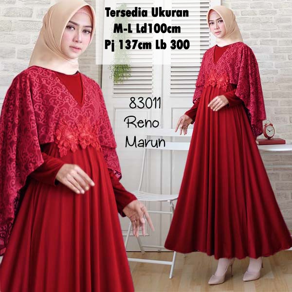  GAMIS  BRUKAT PESTA KONDANGAN MUSLIMAH SPANDEX KOREA PREMIUM Size S M L Ld 85 90 100 Terbaru 