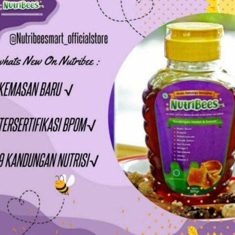 [Free 4pcs Masker] NUTRIBEES Madu Anak Multi Vitamin Omega 3 Anak BPOM